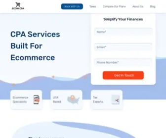 EcomcPa.com(Ecommerce Accountants) Screenshot