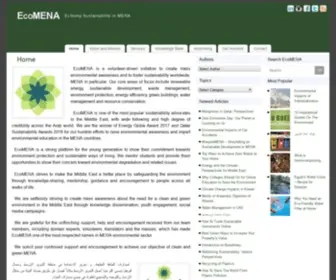 Ecomena.org(Environmental Hub in MENA) Screenshot