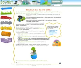 Ecomet.fr(Site de sensibilisation pour la protection de l'environnement dans le secteur artisanal) Screenshot