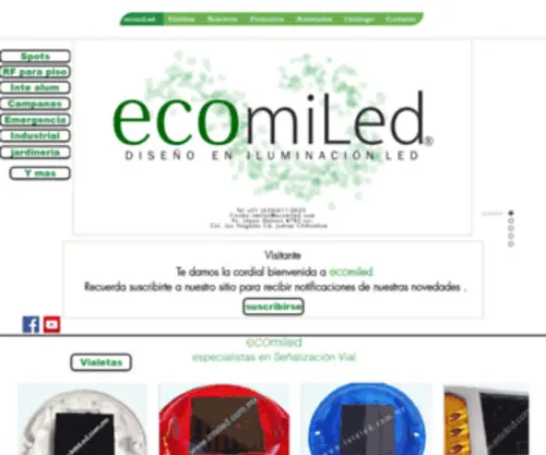 Ecomiled.com(Lamparas Industriales) Screenshot