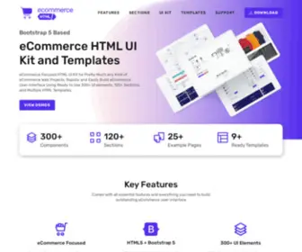 Ecommercehtml.com(ECommerce HTML Bootstrap 5 UI Kit) Screenshot