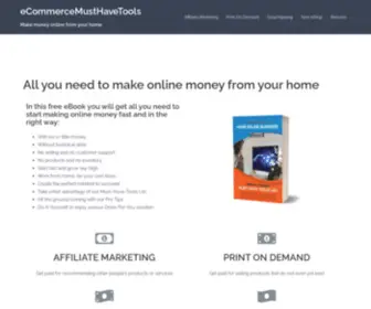 Ecommercemusthavetools.com(Make money online from your home) Screenshot