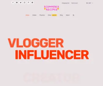 Ecommerce.recipes(Influencer Home) Screenshot