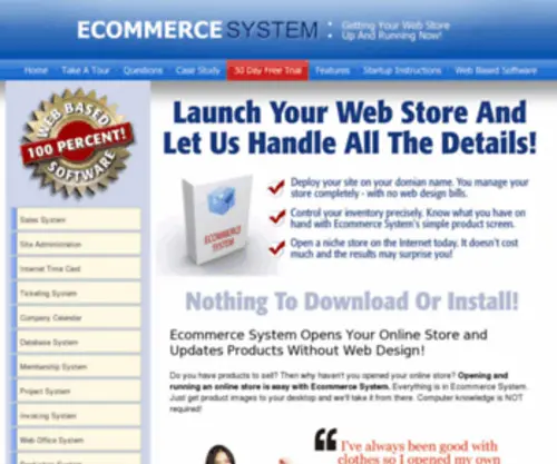 Ecommercesystem.com(Ecommerce System) Screenshot