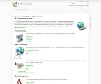 Ecommercewiki.info(E-Commerce Wiki [E-Commerce Wiki] E-commerce) Screenshot