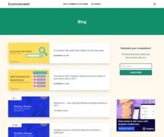 Ecommercewit.com(E-commerce Made Crystal Clear) Screenshot