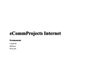 Ecommprojects.com(ECommProjects Internet) Screenshot