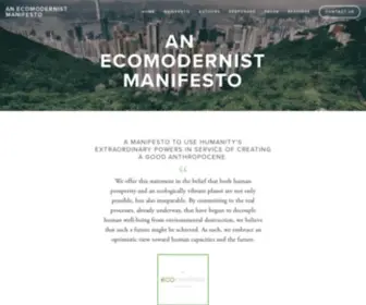 Ecomodernism.org(An ECOMODERNIST MANIFESTO) Screenshot