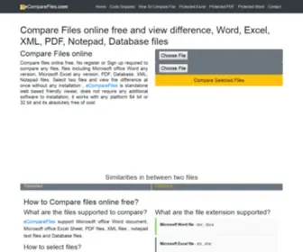 Ecomparefiles.com(Compare files online free) Screenshot