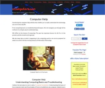Ecomputerz.com(Discover Computer Help For Everyone) Screenshot