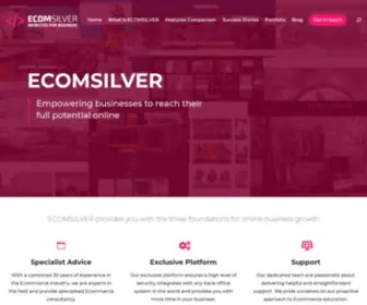 Ecomsilver.com(Ecommerce Website Company) Screenshot