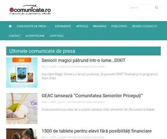 Ecomunicate.ro(Comunicate de presa si evenimente publicate gratuit sau contracost) Screenshot