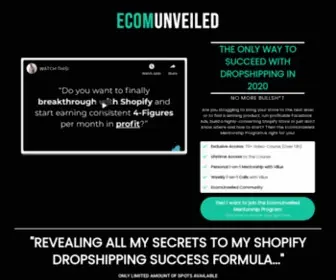 Ecomunveiled.com(Apply now) Screenshot