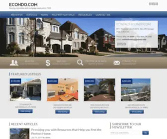 Econdo.com(Serving real estate and mortgage needs since 1999) Screenshot