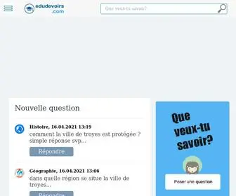 Econnaissances.com(Service de questions / réponses pour écoliers et étudiants) Screenshot