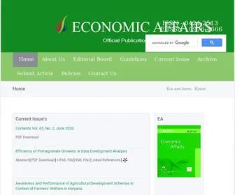 Economicaffairs.co.in(Economic Affairs) Screenshot