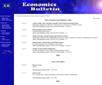 Economicsbulletin.com(Scholarly Web) Screenshot