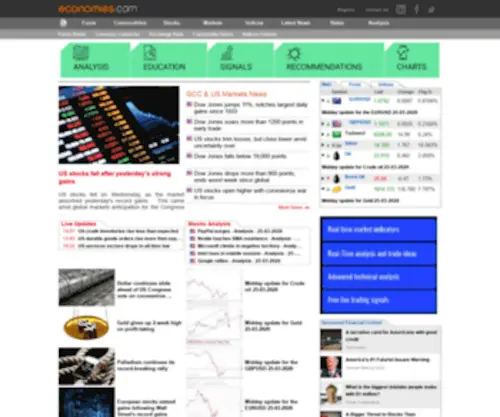 Economies.com(Financial News) Screenshot