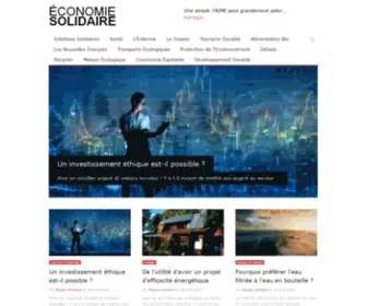 Economiesolidaire.com(Économie Solidaire) Screenshot