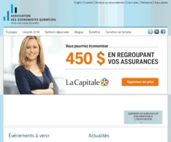 Economistesquebecois.com(Association) Screenshot