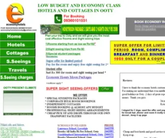 Economyhotelsinooty.com(LOW BUDGET AND ECONOMY CLASS HOTELS AND COTTAGES IN OOTY) Screenshot