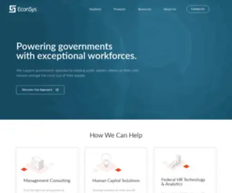 Econsys.com(Expertise & technology to enable government workforces) Screenshot