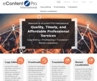 Econtentpro.com(EContent Pro International®) Screenshot