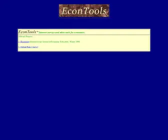 Econtools.com(EconTools) Screenshot