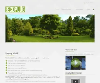 Ecoplug.com(Prevent regroth from leaf trees) Screenshot