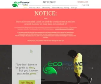 Ecopowerfitness.com(About EcoPower Fitness) Screenshot