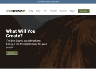 Ecopoxy.com(Natural Resin & Epoxies for Woodworking) Screenshot