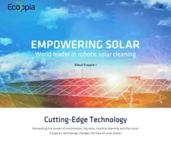 Ecoppia.com(Robotic Solar Cleaning Solution) Screenshot