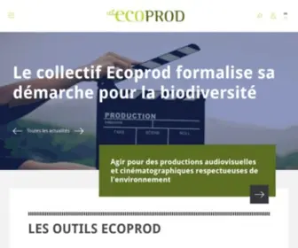 Ecoprod.com(Conseils et informations pratiques pour des productions audiovisuelles respectueuses de l'environnement) Screenshot