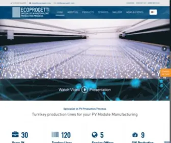 Ecoprogetti.com(Specialist in photovoltaic production process) Screenshot