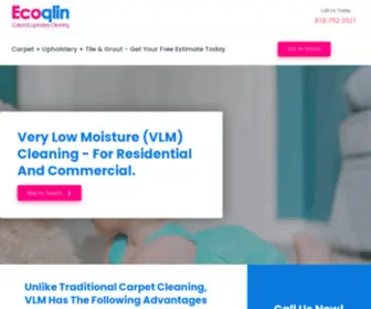 EcoqLin.com(Very Low Moiusture (VLM) Cleaning) Screenshot