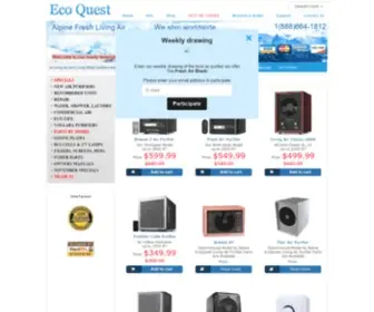 Ecoquestpurifiers.com(EcoQuest Air Purifiers) Screenshot