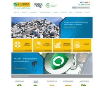 Ecoreco.com(E-waste Recycling) Screenshot