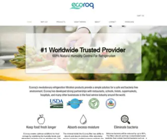 Ecoroq.com(100% natural humidity control for refrigeration) Screenshot