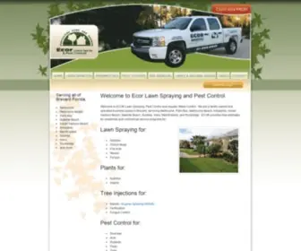 Ecorpestcontrol.com(ECOR Lawn Spraying and Pest Control) Screenshot