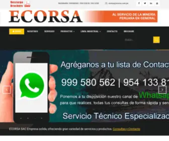 Ecorsa.com.pe(ECORSA PERU AL SERVICIO DE LA MINERIA PERUANA) Screenshot