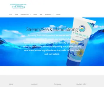 Ecosafesunscreen.com(Stream2Sea is the safest sunscreen for you and our coral reefs) Screenshot