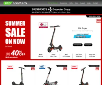 Ecoscooters.com.au(Eco Scooters) Screenshot