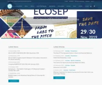 Ecosep.eu(European College of Sports and Exercise Physicians) Screenshot