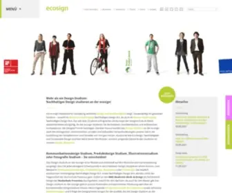 Ecosign.net(Einzigartiges Design Studium mit Schwerpunkt Nachhaltigkeit) Screenshot