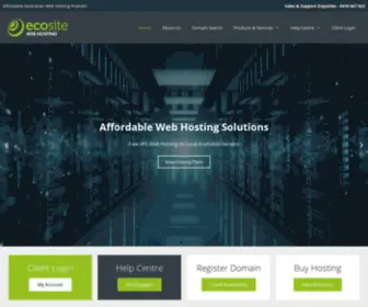 Ecositewebhosting.com.au(Australian web hosting provider) Screenshot