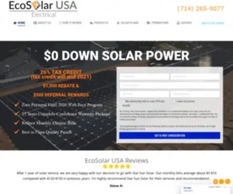 Ecosolarusa.com(Go Green. Go Solar. EcoSolar USA) Screenshot