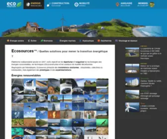 Ecosources.org(Solutions pour mener la transition énergétique) Screenshot