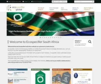 Ecospecifier.co.za(Esd) Screenshot