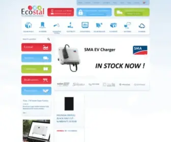 Ecostal.be(Fournisseur grossiste de panneaux solaires photovoltaïques et LED) Screenshot