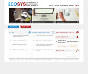 Ecosys.gov.vn(Hệ thống quản lý & cấp chứng nhận xuất xứ điện tử) Screenshot
